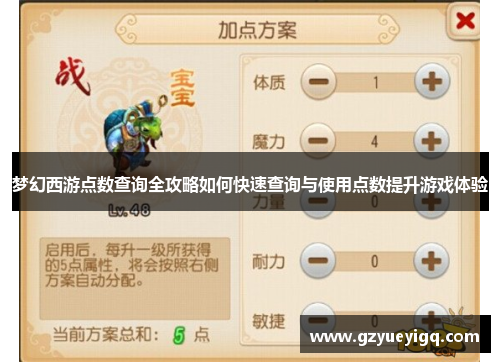 梦幻西游点数查询全攻略如何快速查询与使用点数提升游戏体验
